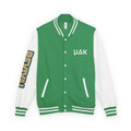 Letterman Jacket – 'REVIVAL' Red & White Varsity Jacket with Greek-Style Chest Logo