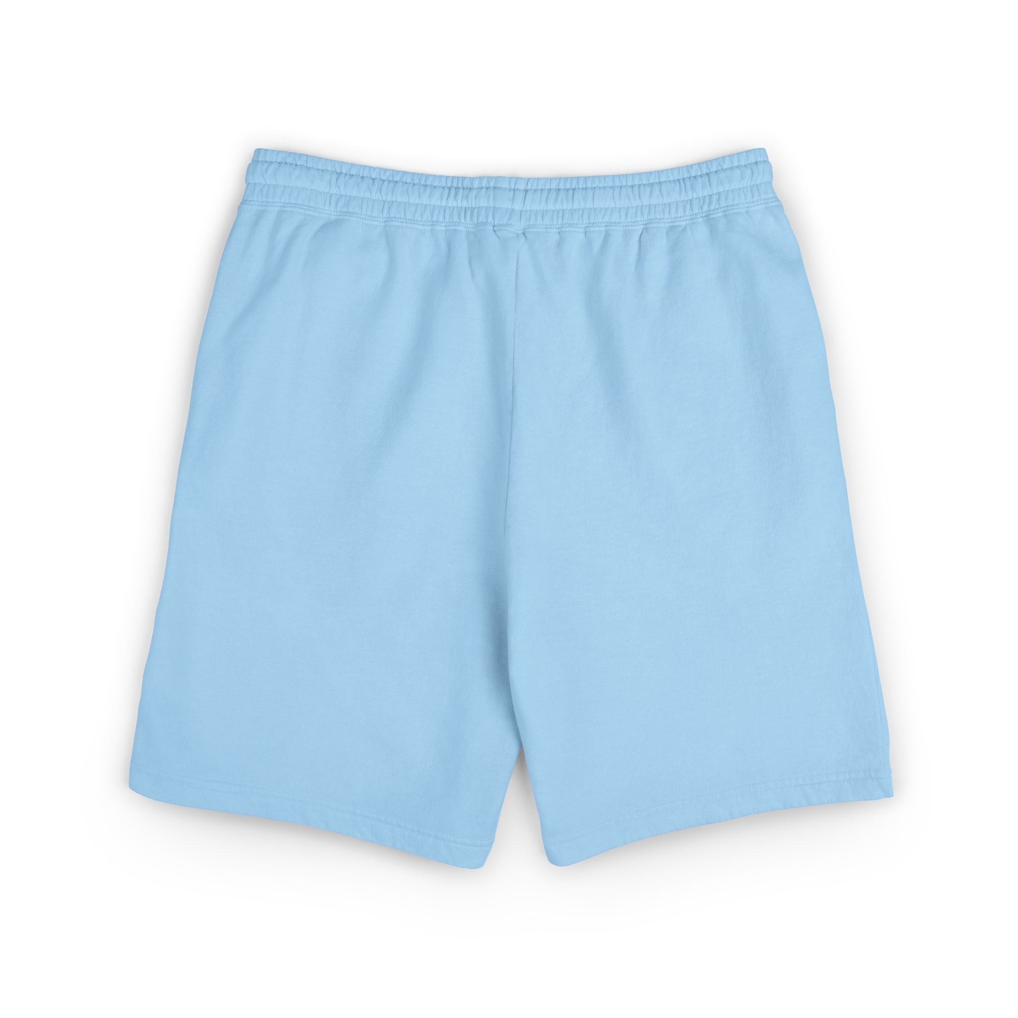 Lightweight Garment-Dyed Fleece Sweat Shorts — Relaxed Peach Lounge Shorts with Minimal White Logo