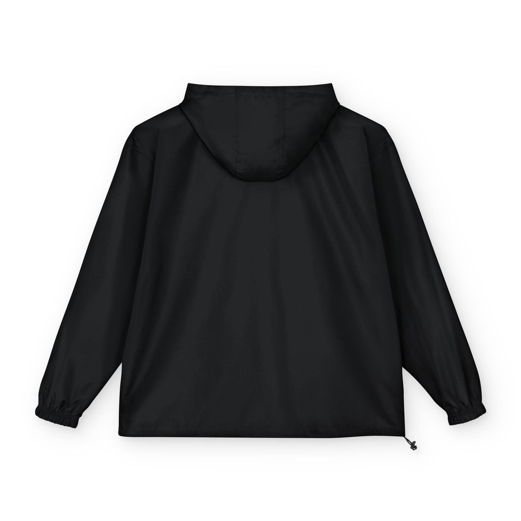 Packable Anorak Jacket — Black 'Champion' Logo Windbreaker