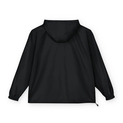 Packable Anorak Jacket — Black 'Champion' Logo Windbreaker