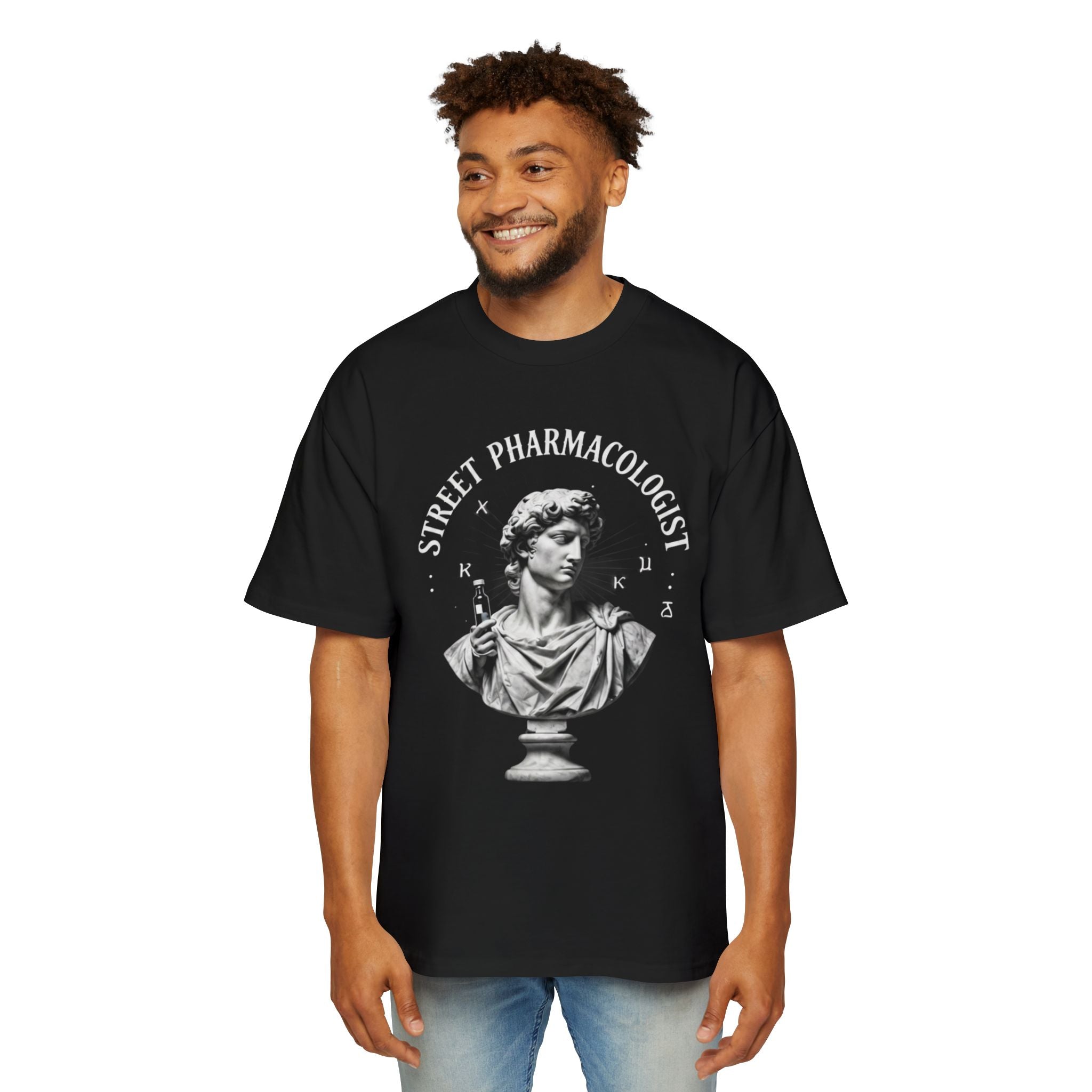 Street Pharmacologist Oversized Tee — "The Revival" Retro Bust Graphic