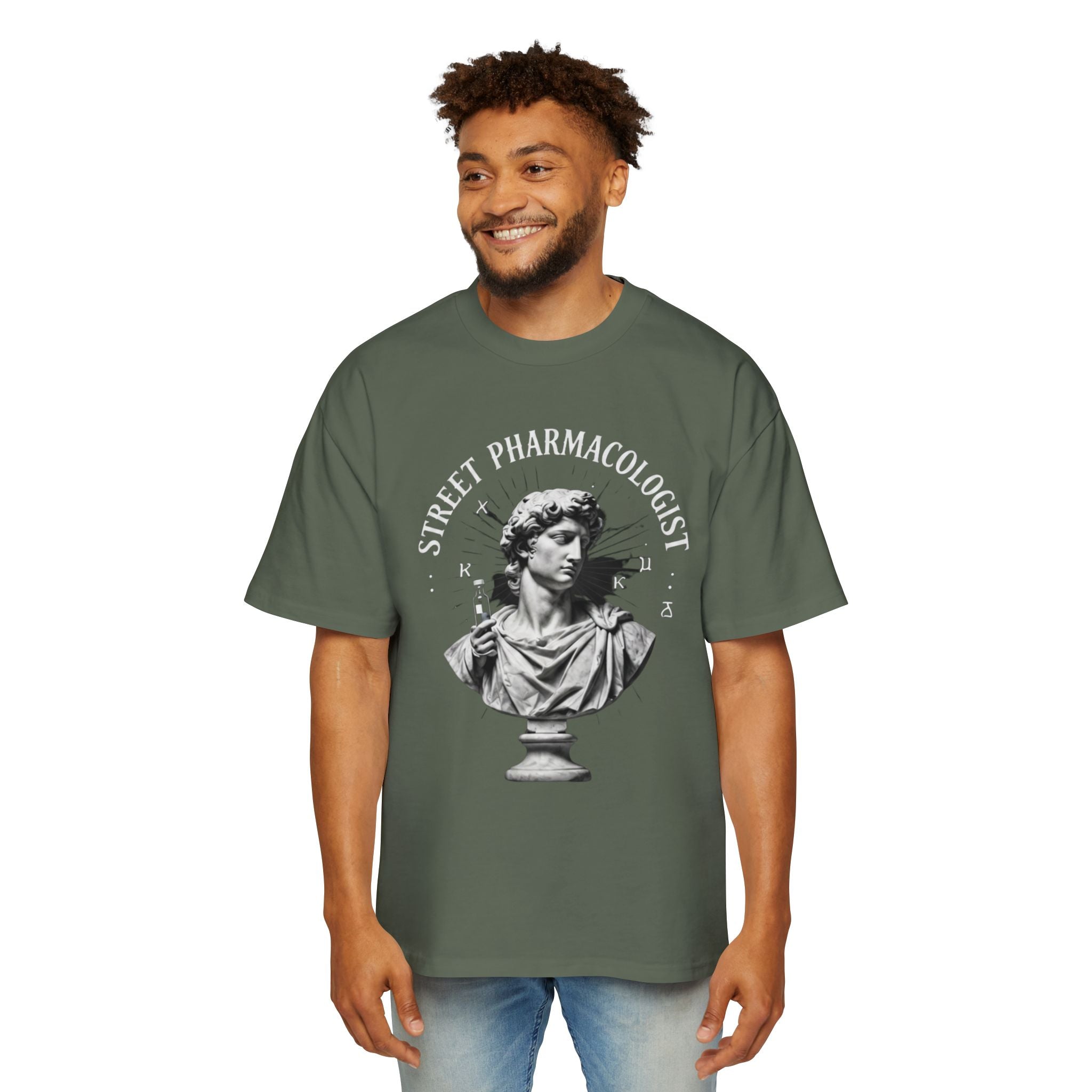 Street Pharmacologist Oversized Tee — "The Revival" Retro Bust Graphic